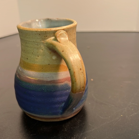 Pottery Ceramic Creamer Small Pitcher Handmade Holloman Pottery - Picture 2 of 8